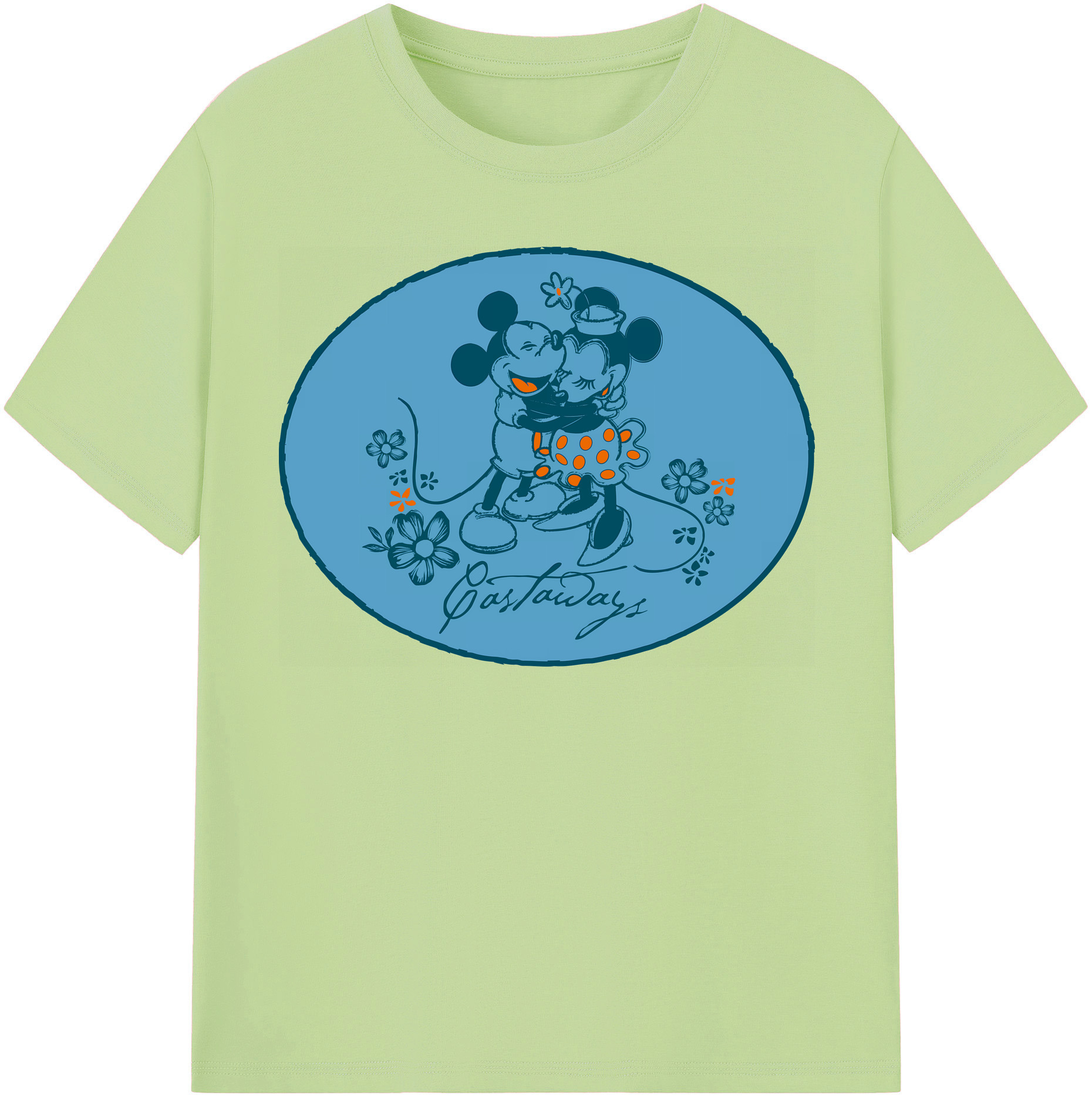 （画像用） ミッキーマウス Mickey Mouse 綿100％半袖Tシャツ（フロントプリント）